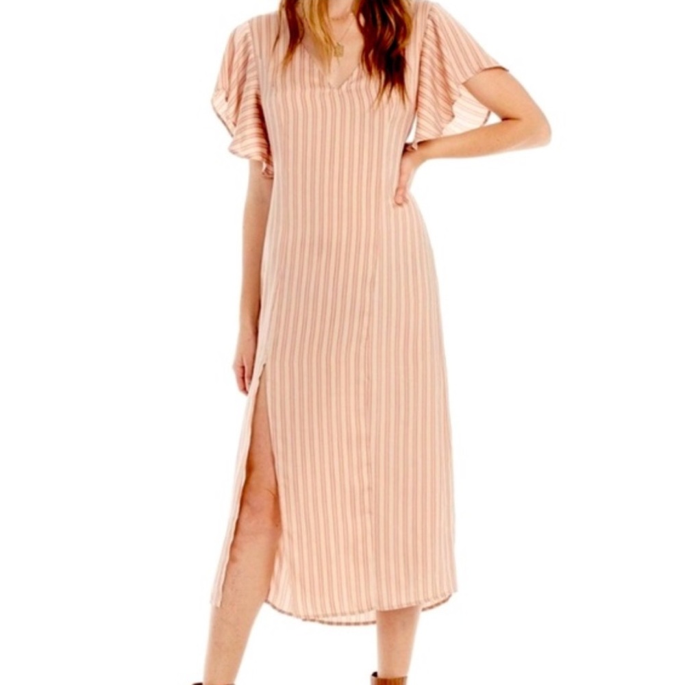 Flutter Sleeve Striped Dress | Saltwater LUXE by Free People